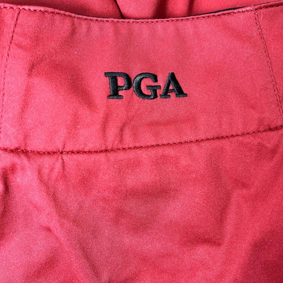 PGA Authentic Golf Red + Black Quarter Zip‎ Windbreaker Large - Picture 6 of 7